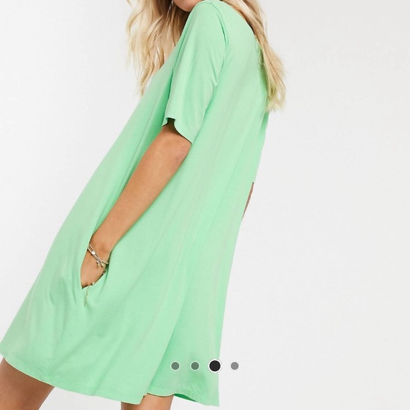 BRAND NEW SWING T SHIRT DRESS IN GREEN - Picture 4 of 12
